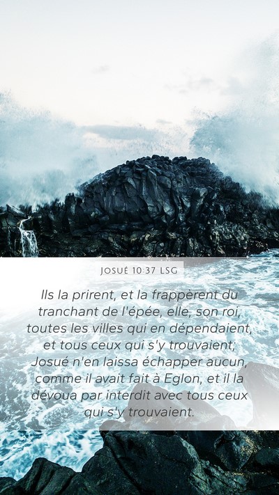 Josué 10:37 LSG Bible Verse Image