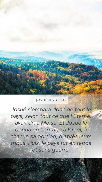 Josué 11:23 LSG Bible Verse Image
