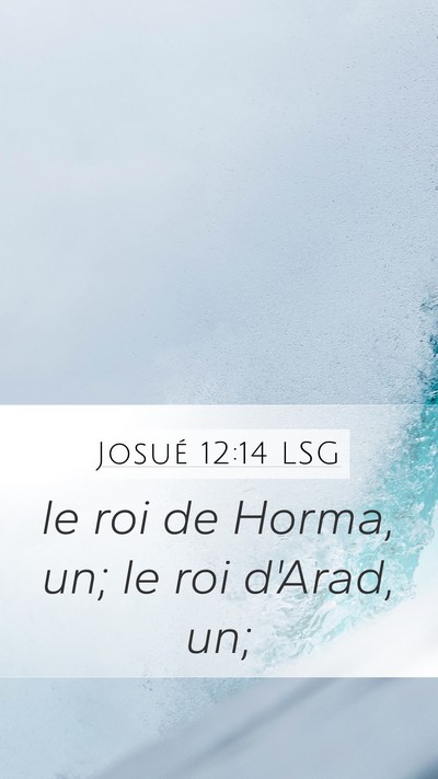 Josué 12:14 LSG Bible Verse Image