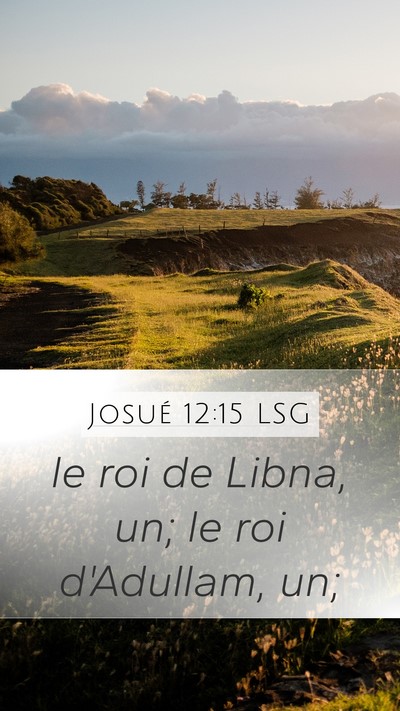 Josué 12:15 LSG Bible Verse Image