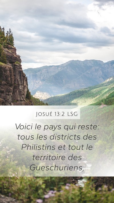 Josué 13:2 LSG Mobile Phone Wallpaper - Voici le pays qui reste: tous les districts des - Mobile Bible Verse Wallpaper