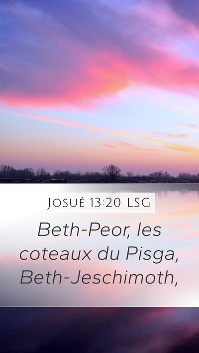 Josué 13:20 LSG Bible Verse Image