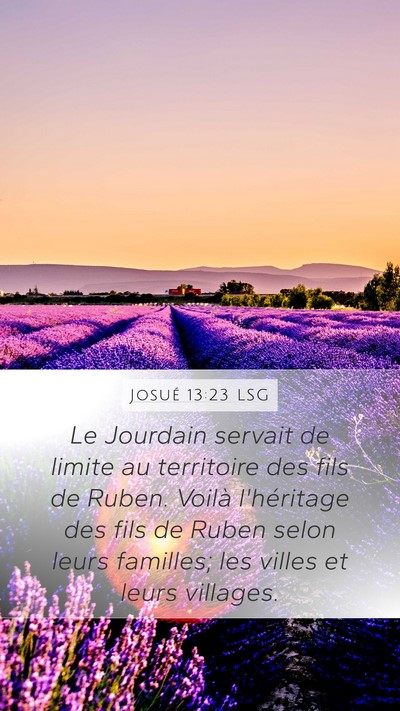 Josué 13:23 LSG Bible Verse Image