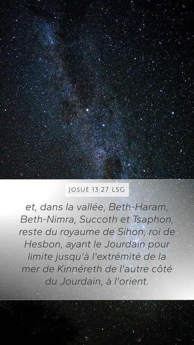 Josué 13:27 LSG Bible Verse Image