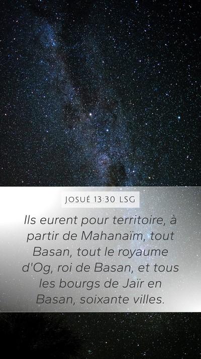 Josué 13:30 LSG Bible Verse Image