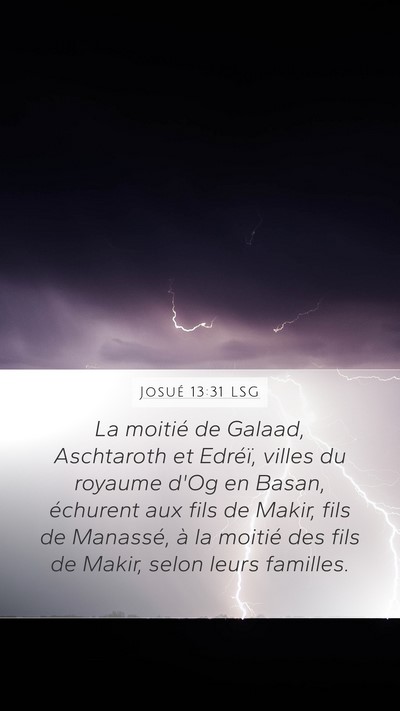 Josué 13:31 LSG Bible Verse Image