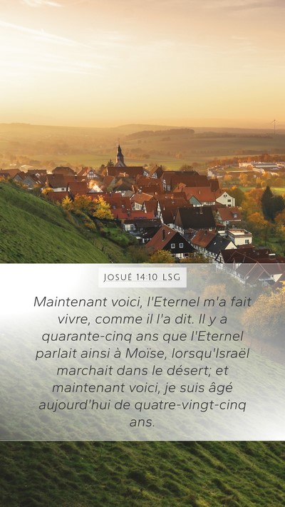 Josué 14:10 LSG Bible Verse Image