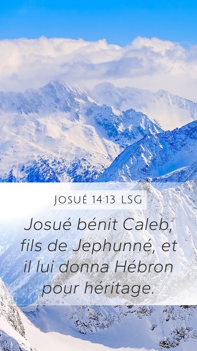 Josué 14:13 LSG Bible Verse Image