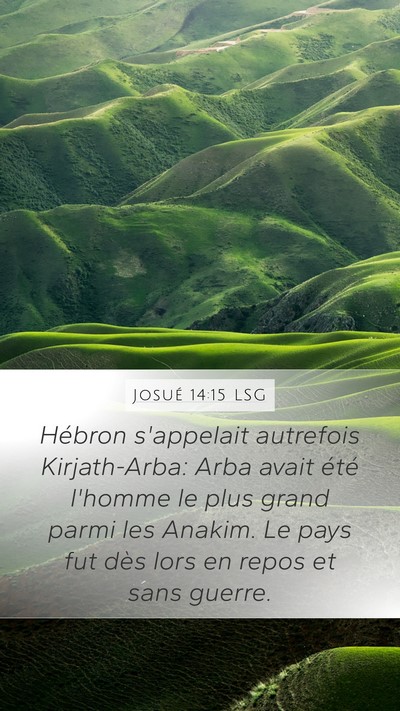 Josué 14:15 LSG Bible Verse Image