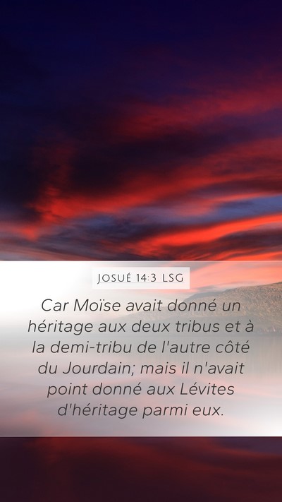 Josué 14:3 LSG Bible Verse Image