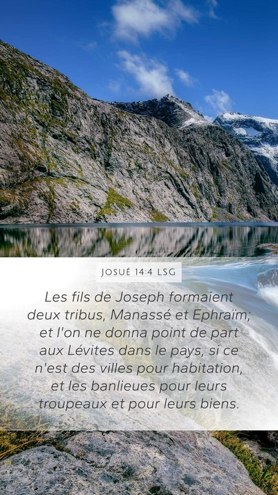 Josué 14:4 LSG Mobile Phone Wallpaper - Les fils de Joseph formaient deux tribus, - Mobile Bible Verse Wallpaper