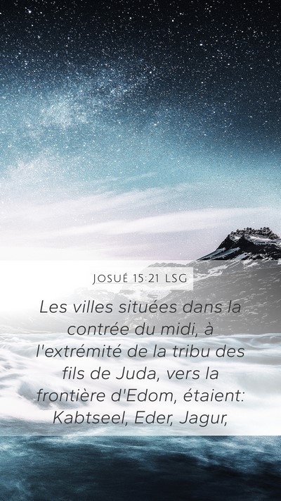 Josué 15:21 LSG Bible Verse Image