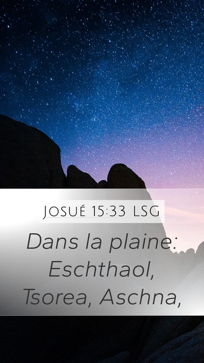 Josué 15:33 LSG Bible Verse Image