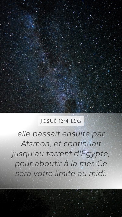 Josué 15:4 LSG Bible Verse Image