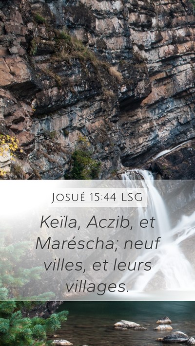 Josué 15:44 LSG Bible Verse Image