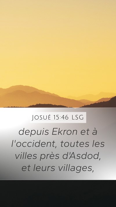 Josué 15:46 LSG Bible Verse Image