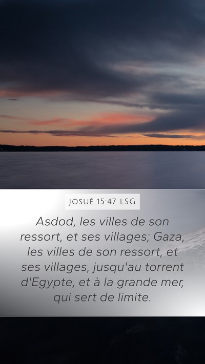 Josué 15:47 LSG Bible Verse Image