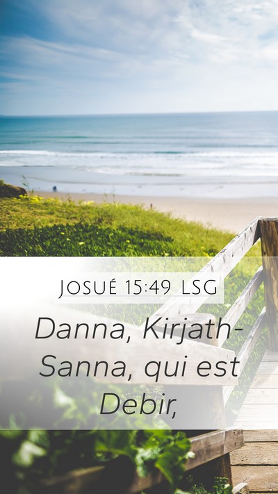Josué 15:49 LSG Bible Verse Image