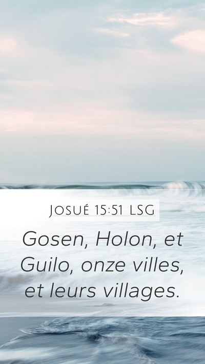 Josué 15:51 LSG Bible Verse Image