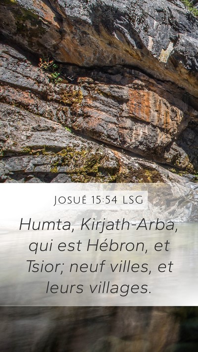 Josué 15:54 LSG Bible Verse Image