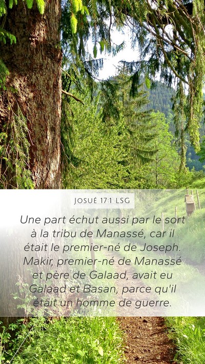 Josué 17:1 LSG Bible Verse Image