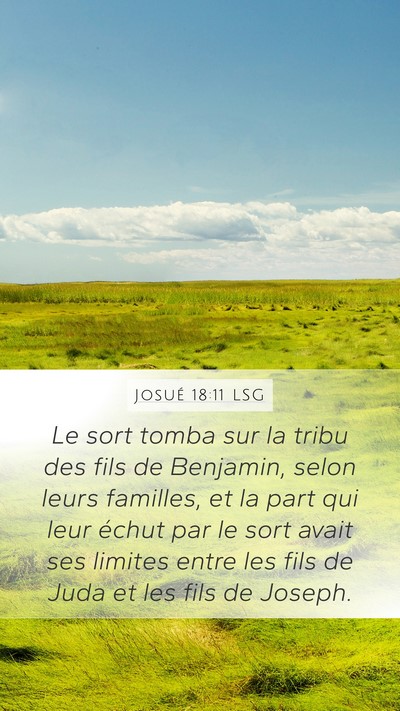 Josué 18:11 LSG Bible Verse Image