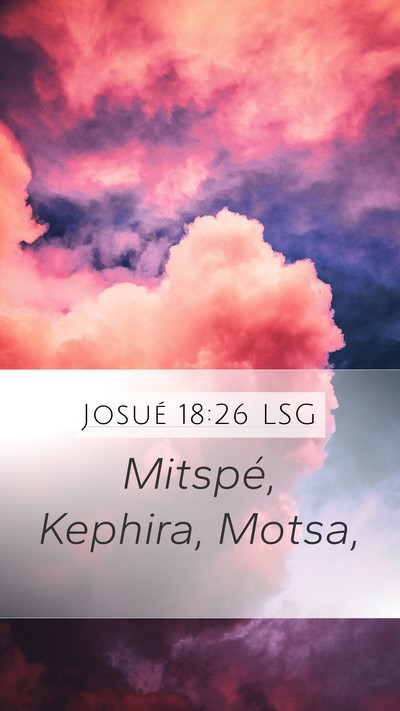 Josué 18:26 LSG Bible Verse Image