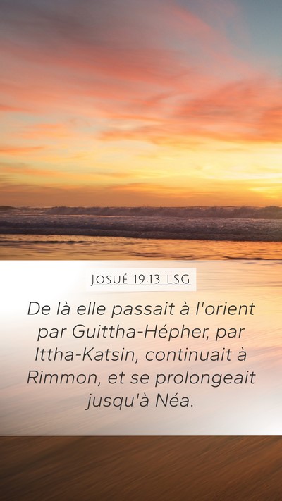 Josué 19:13 LSG Bible Verse Image
