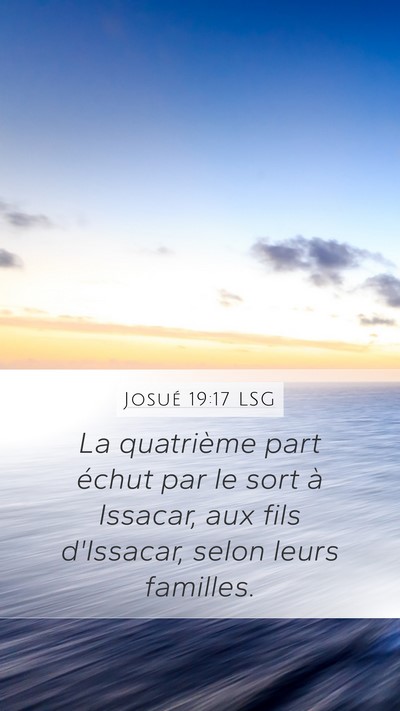 Josué 19:17 LSG Bible Verse Image