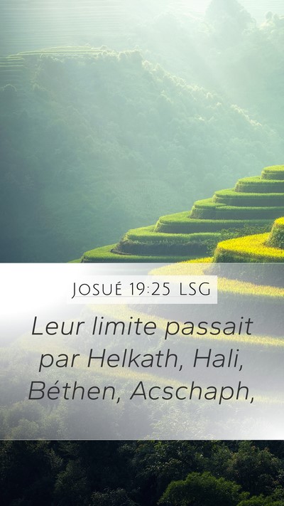 Josué 19:25 LSG Bible Verse Image