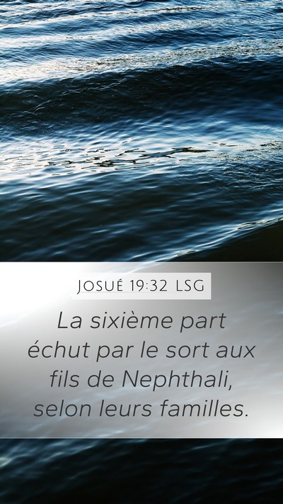 Josué 19:32 LSG Bible Verse Image