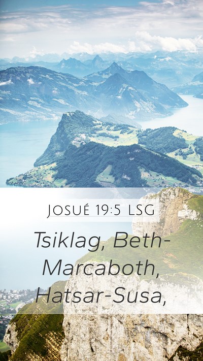 Josué 19:5 LSG Bible Verse Image