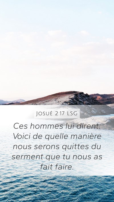 Josué 2:17 LSG Bible Verse Image