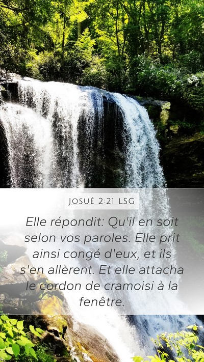 Josué 2:21 LSG Bible Verse Image