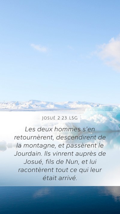 Josué 2:23 LSG Bible Verse Image