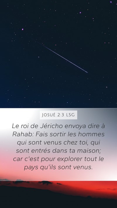Josué 2:3 LSG Bible Verse Image