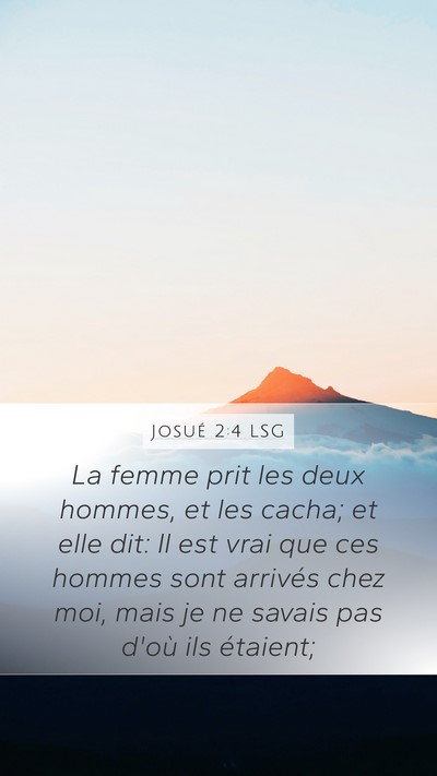 Josué 2:4 LSG Bible Verse Image
