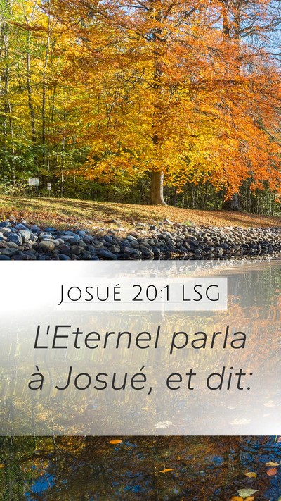 Josué 20:1 LSG Mobile Phone Wallpaper - L'Eternel parla à Josué, et - Mobile Bible Verse Wallpaper