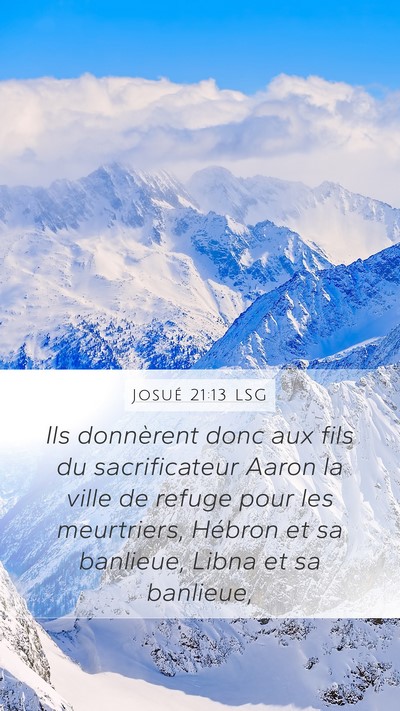 Josué 21:13 LSG Bible Verse Image