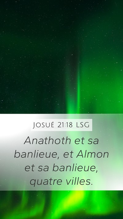 Josué 21:18 LSG Bible Verse Image
