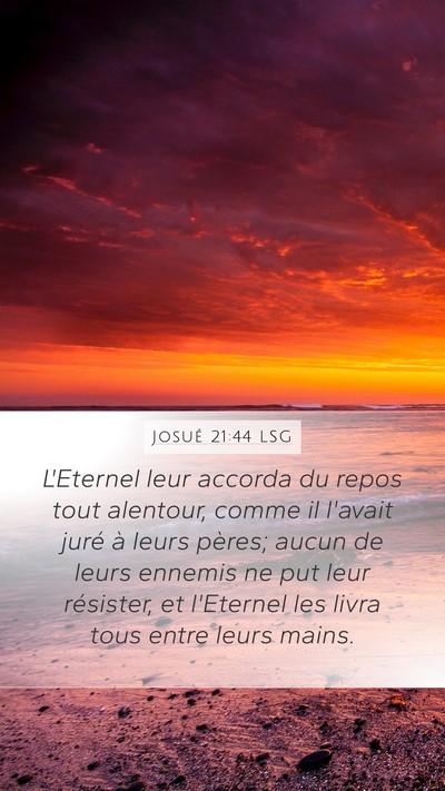 Josué 21:44 LSG Bible Verse Image