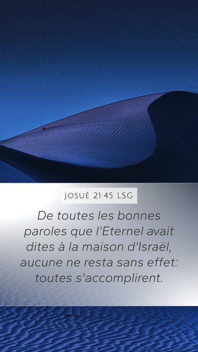 Josué 21:45 LSG Bible Verse Image