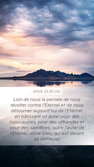 Josué 22:29 LSG Bible Verse Image