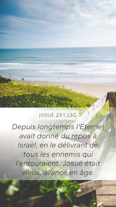Josué 23:1 LSG Bible Verse Image