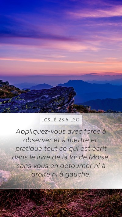 Josué 23:6 LSG Bible Verse Image