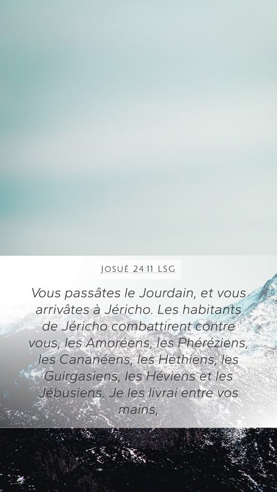 Josué 24:11 LSG Bible Verse Image