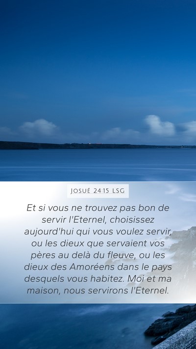 Josué 24:15 LSG Bible Verse Image