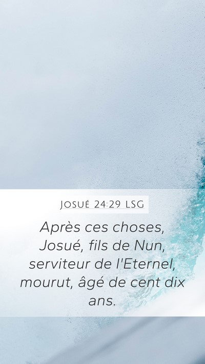 Josué 24:29 LSG Bible Verse Image