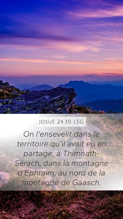 Josué 24:30 LSG Bible Verse Image
