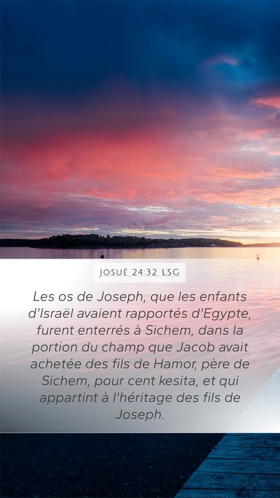 Josué 24:32 LSG Bible Verse Image